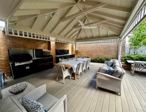 Modern Federation Style Patio With A Refined Neutral Palette